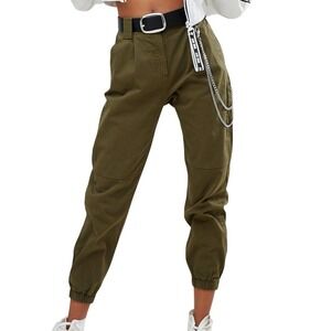 Bershka Olive Cargo‎ Pants Size 2